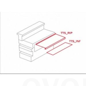 Arbeitsoberfläche RIP Edelstahl - TETRIS STRAIGHT