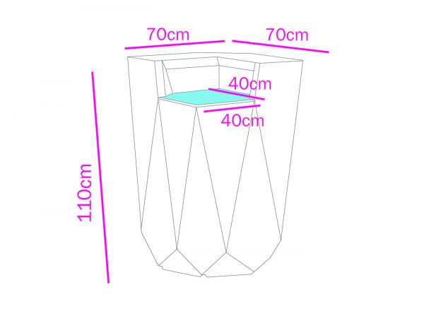 STEALTH - mobile, leuchtende LED Bar / Theke mieten