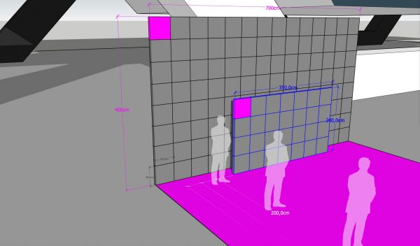 LED Wand P2 Messe SET B350 x H200 cm - 7qm - COMET RN2,97S Pro - LED Videowand - mieten