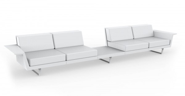 FLAT - Sofa 4 Sitzer + Tisch