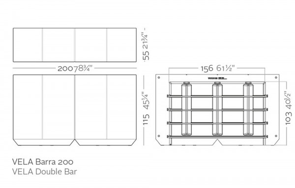 VELA Doppel - Bar Theke