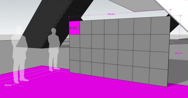 LED Wand P2 Messe SET B350 x H200 cm - 7qm - COMET RN2,97S Pro - LED Videowand - mieten