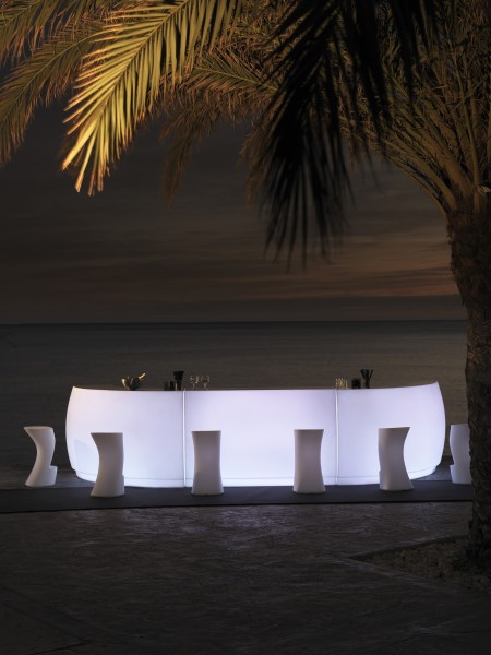 FIESTA rund VONDOM - mobile, leuchtende LED Bar / Theke mieten