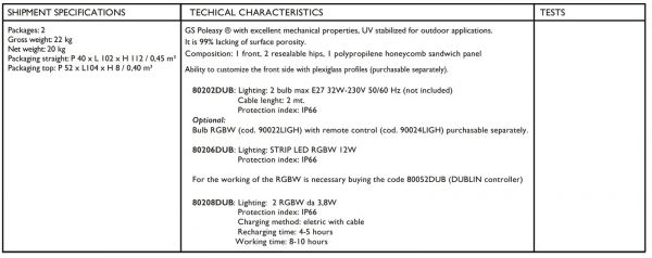 DUBLIN GERADE - Bar Theke mieten