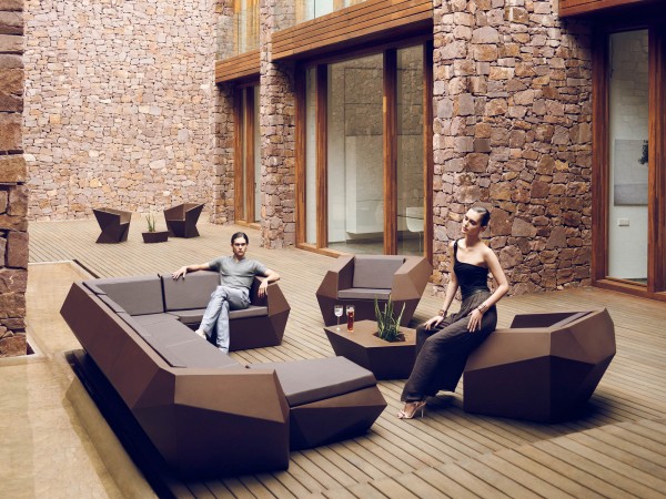 FAZ - Lounge Sofa rechts - weiß - VONDOM - mieten
