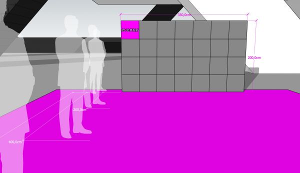 LED Wand P2 Messe SET B350 x H200 cm - 7qm - COMET RN2,97S Pro - LED Videowand - mieten