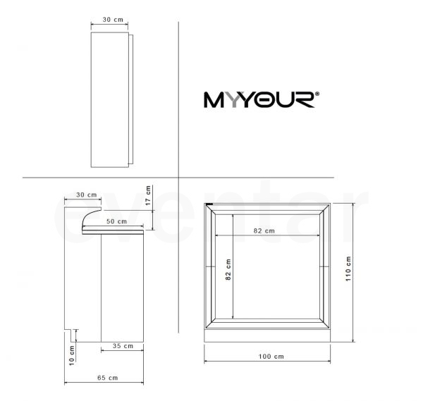 DUBLIN GERADE - Bar Theke mieten
