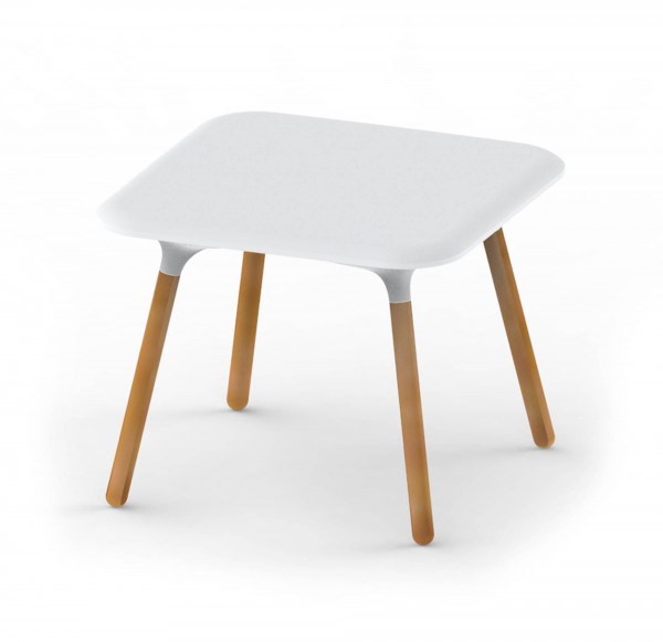 SLOO - Tisch mit Holzbeinen