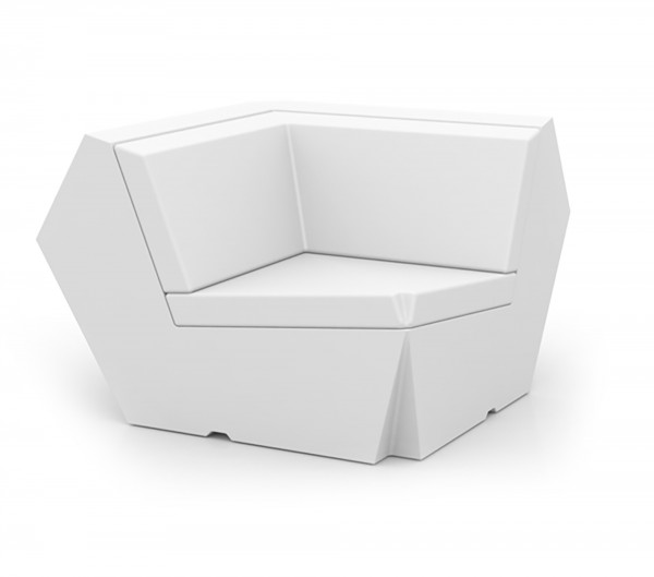 FAZ - Sofa Eck 90°- weiß - VONDOM - mieten