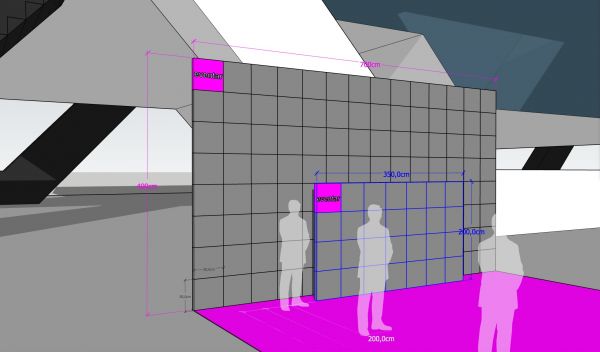 LED Wand P2 Messe SET B350 x H200 cm - 7qm - COMET RN2,97S Pro - LED Videowand - mieten