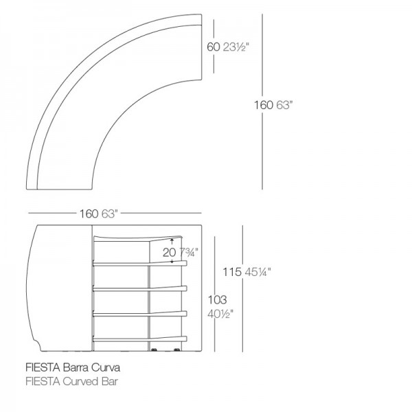FIESTA rund VONDOM - mobile, leuchtende LED Bar / Theke mieten