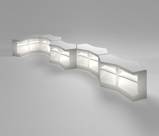 Iceberg PEDRALI - mobile, leuchtende LED Bar / Theke mieten