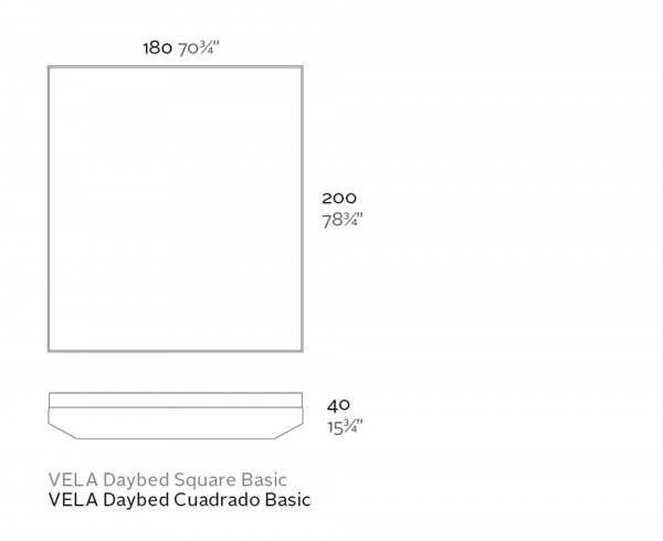 VELA - eckiges Daybed