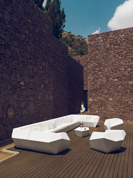 FAZ - Lounge Sofa rechts - weiß - VONDOM - mieten