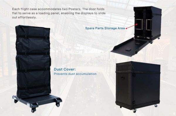 LED Video Poster indoor mobil - 1.95 HD