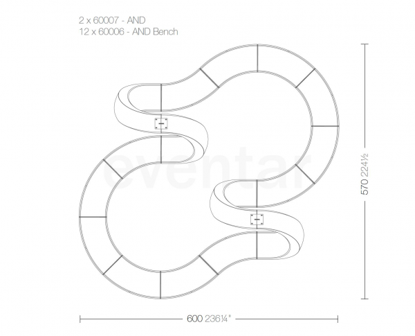 AND - Design Sitzobjekt Bogen