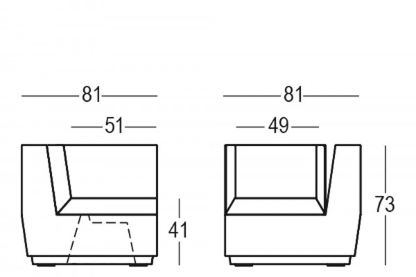 BIG CUT CORNER - Sofamodul
