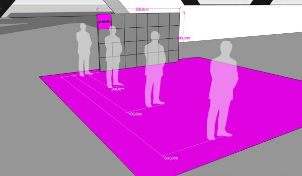 LED Wand P2 Messe SET B350 x H200 cm - 7qm - COMET RN2,97S Pro - LED Videowand - mieten