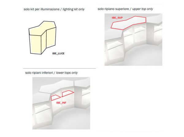 Iceberg PEDRALI - mobile, leuchtende LED Bar / Theke mieten