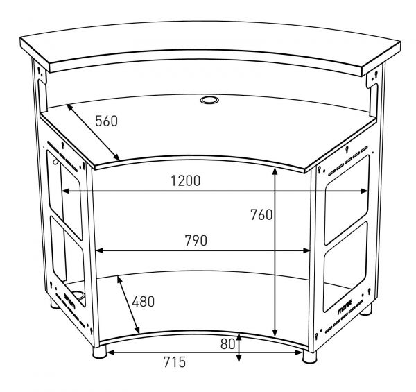 Modulare LED – Bar Theke - mieten